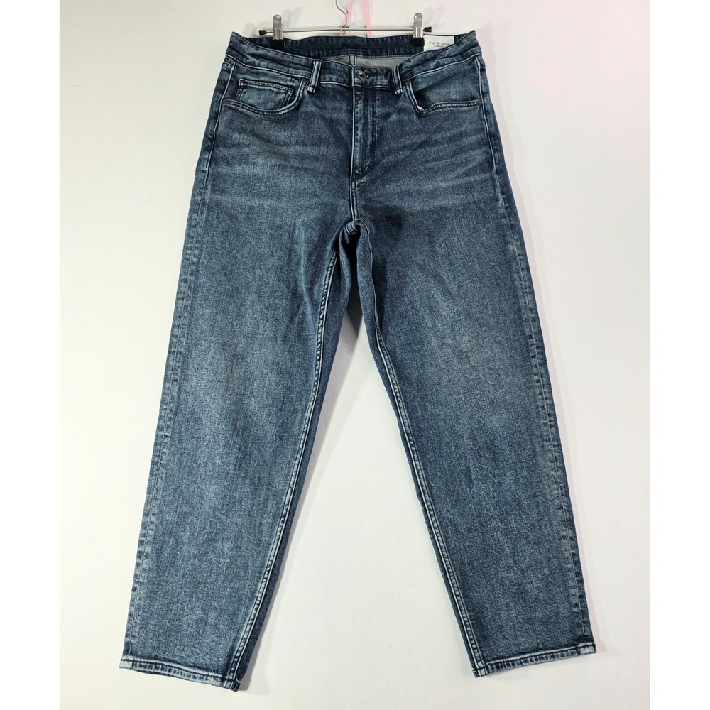 Rag & Bone Cropped Taper Jeans Mens 35 Tag 32 Ardmore Med Wash Blue Denim